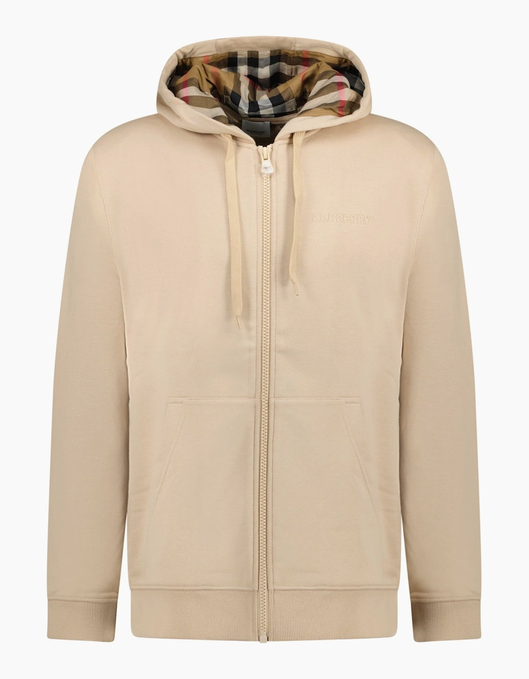Burberry 'Hove' Check Hoodie Beige