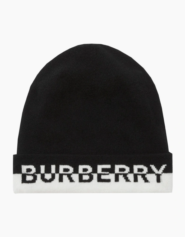 Burberry Logo Cashmere Blend Beanie
