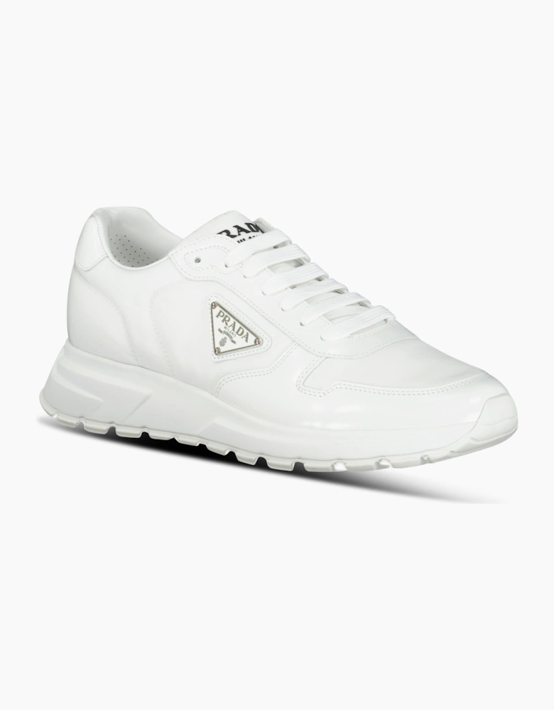 Prada Prax 01 Re-Nylon Leather Sneakers White