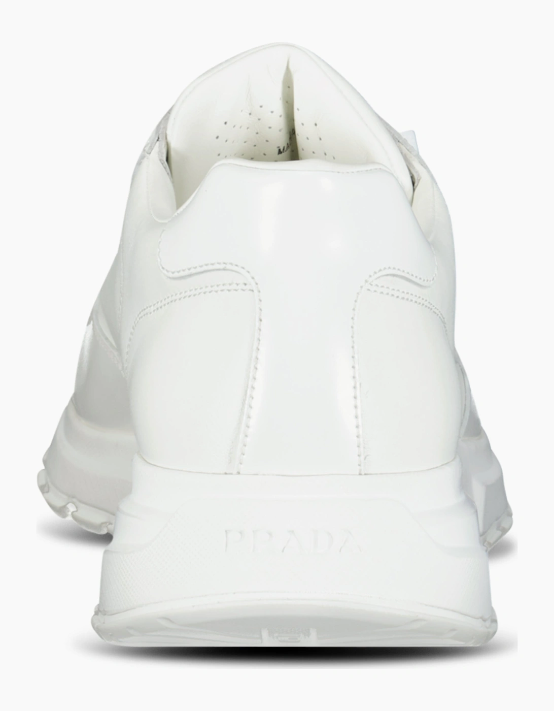 Prada Prax 01 Re-Nylon Leather Sneakers White