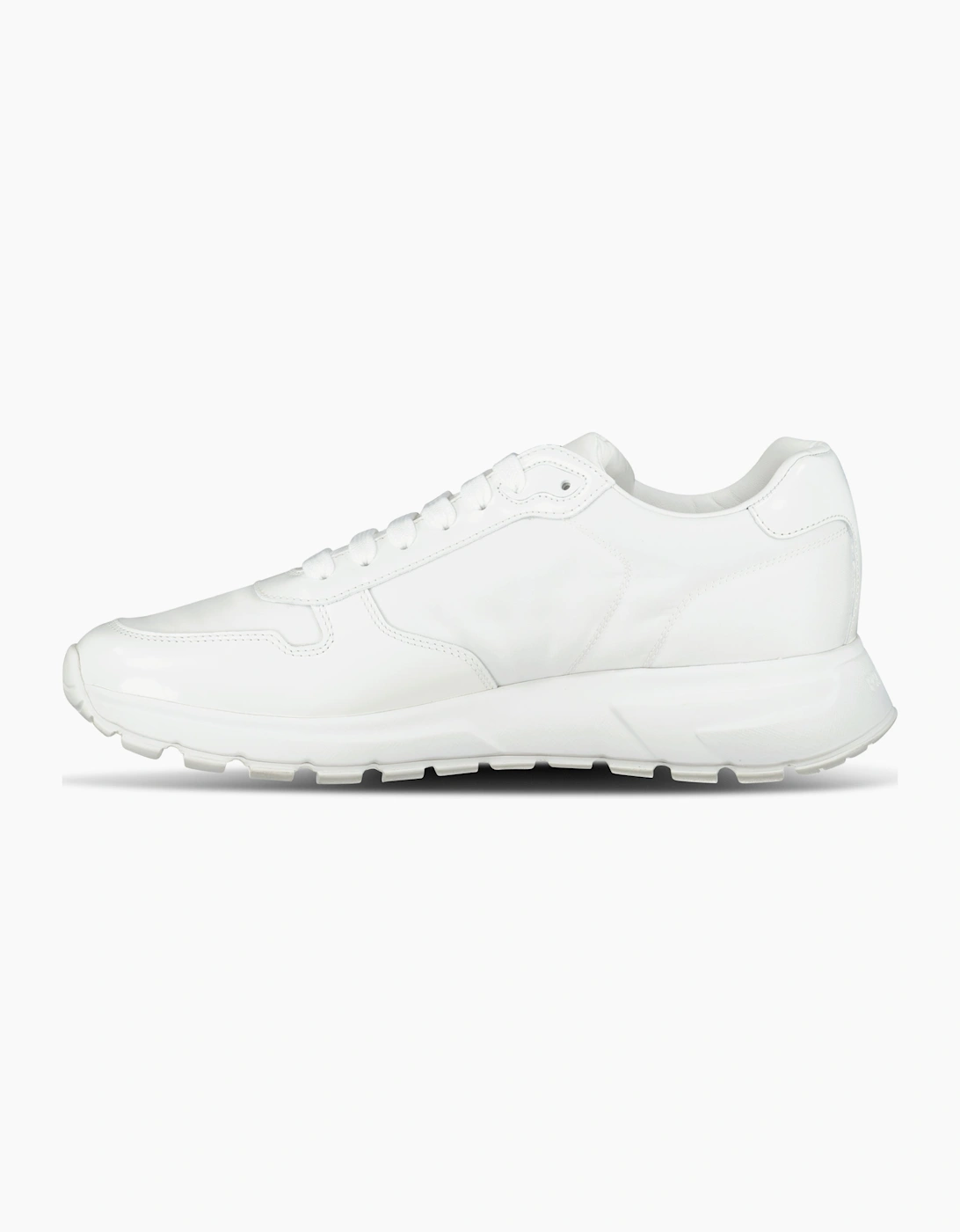 Prada Prax 01 Re-Nylon Leather Sneakers White