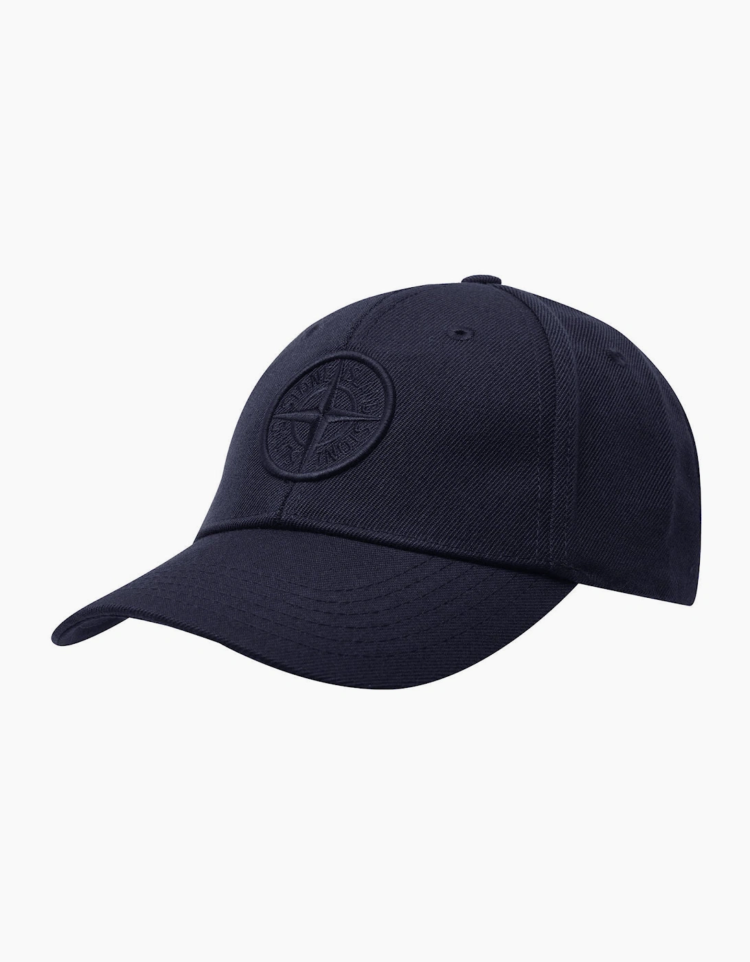 Stone Island Logo Cotton Hat Navy