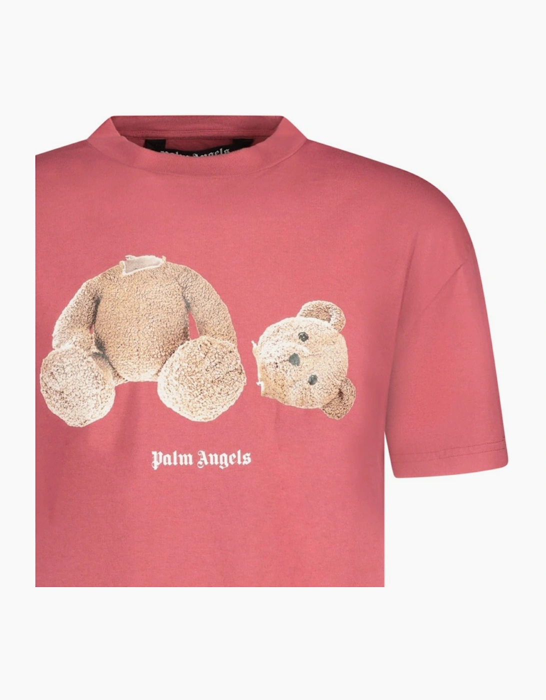 Palm Angels Bear Print T-Shirt Maroon