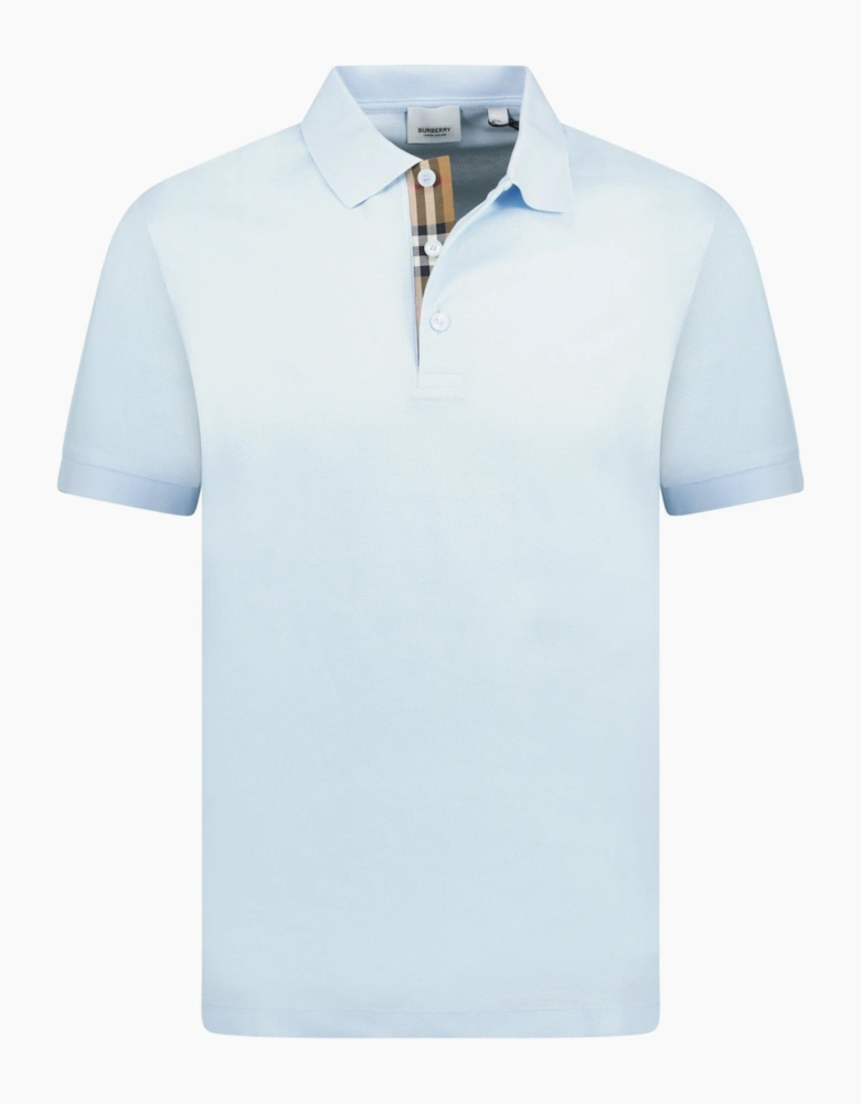 Burberry 'Hartford' Check Polo Light Blue