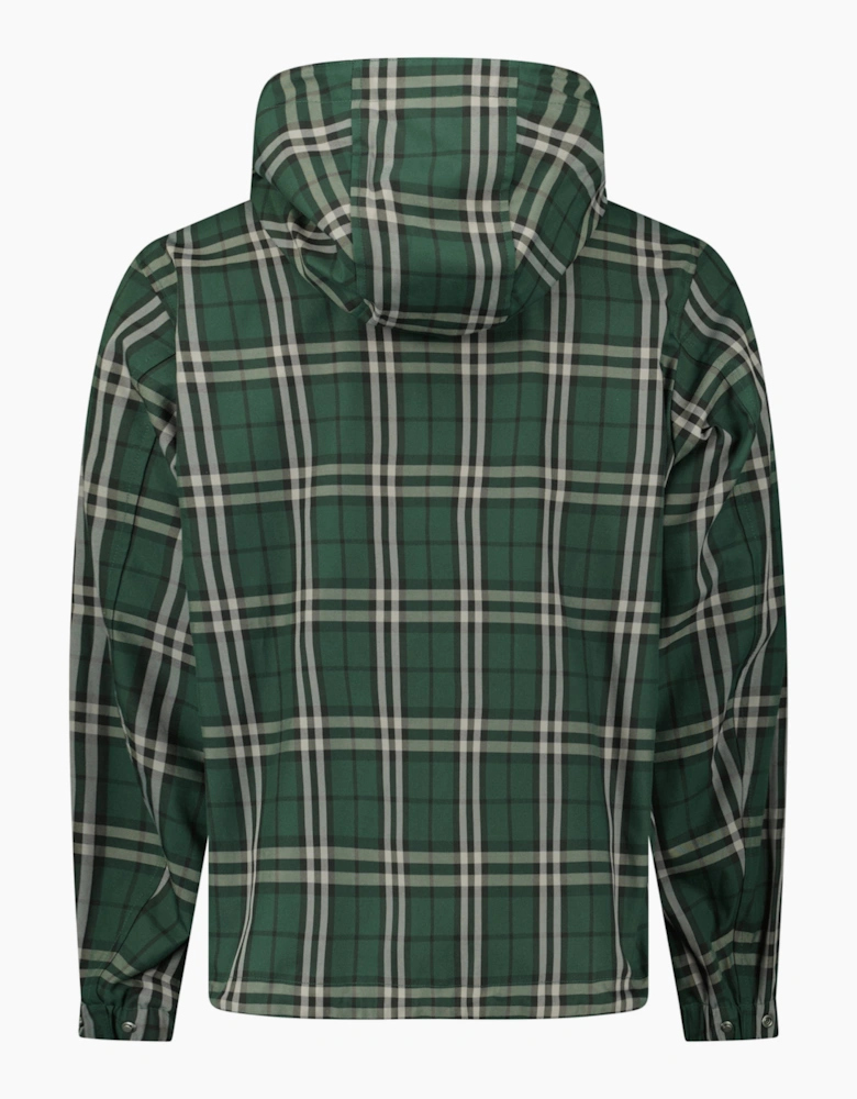 Burberry 'Stanford' Zip-Up Check Reversible Hooded Jacket Black & Check