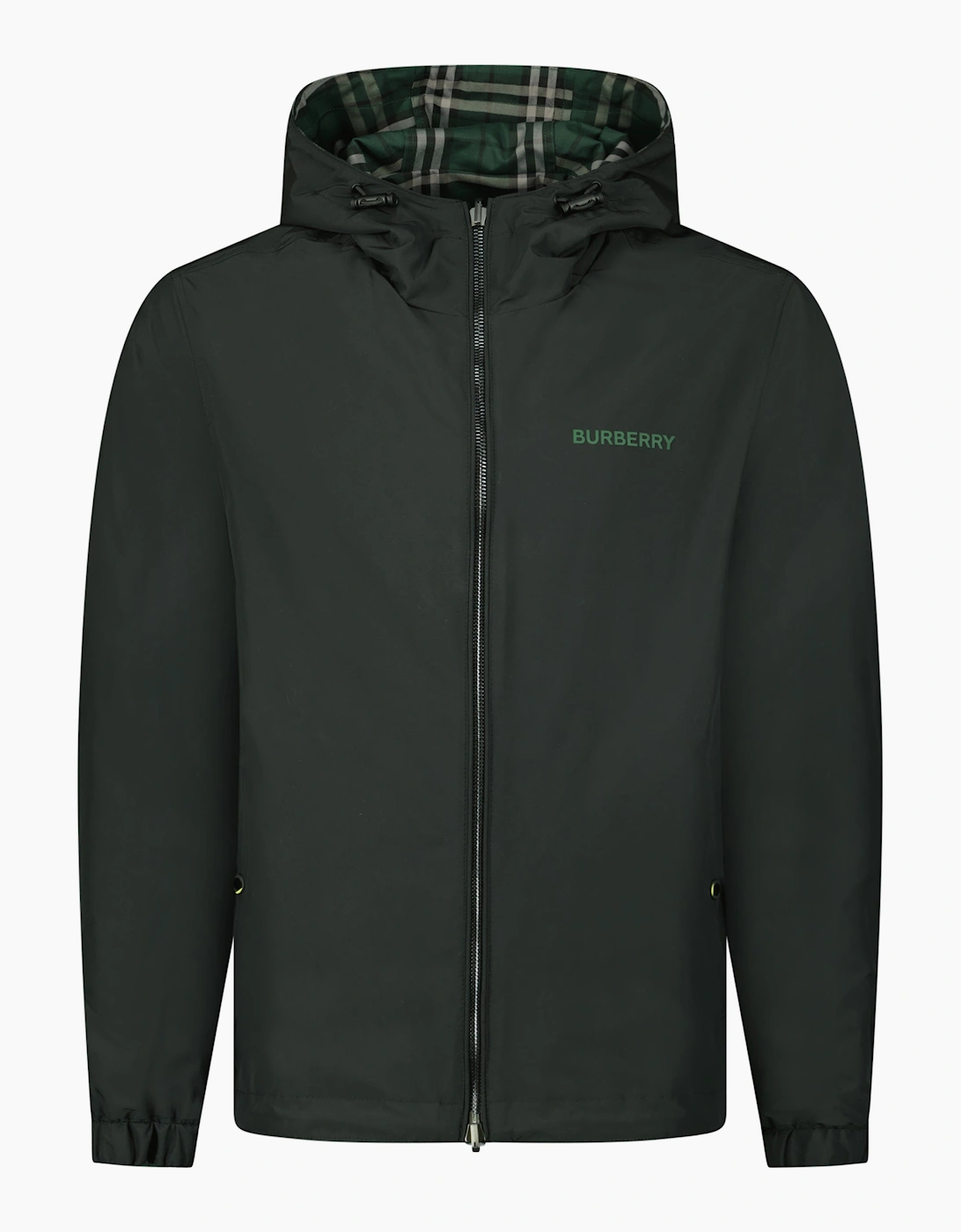 Burberry 'Stanford' Zip-Up Check Reversible Hooded Jacket Black & Check, 5 of 4