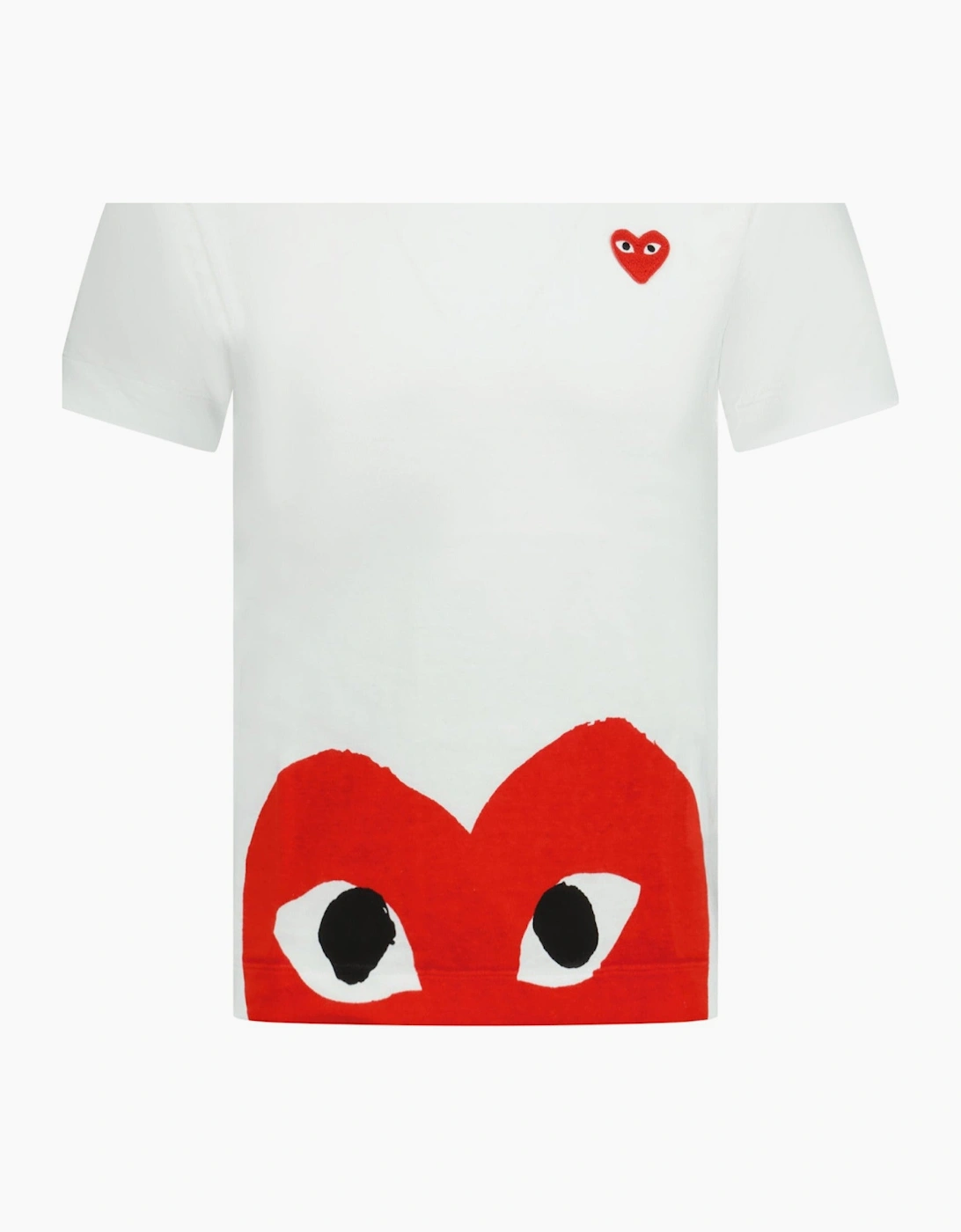 Comme Des Garcons Big Red Heart Print T-Shirt White
