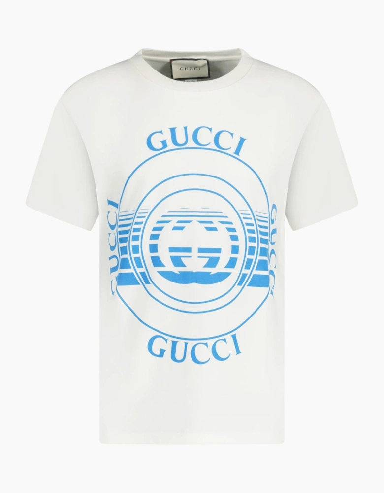 Gucci Oversized Print Logo T-Shirt White