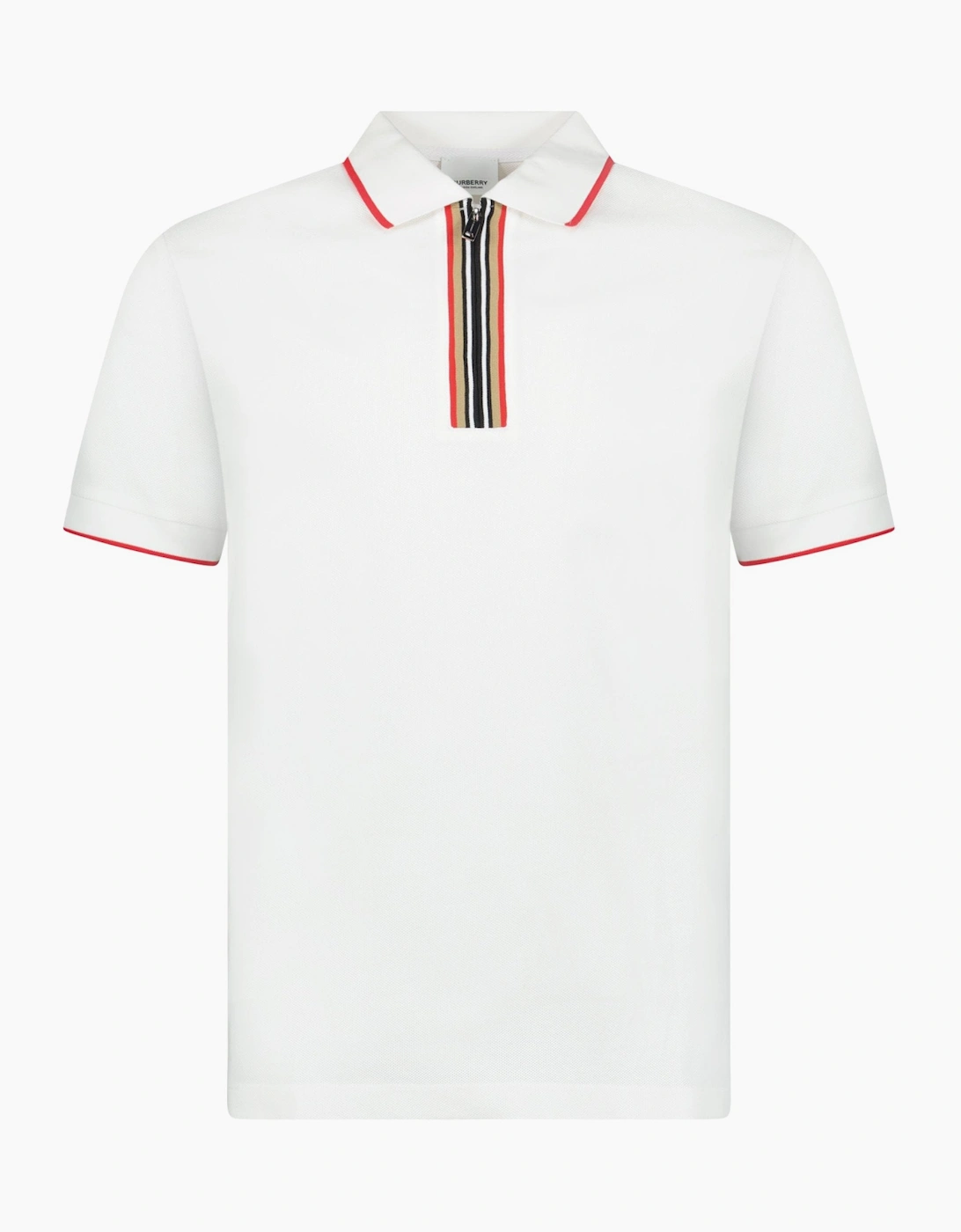 Burberry 'Hartford' Check Zip Polo White, 4 of 3