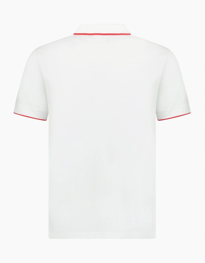 Burberry 'Hartford' Check Zip Polo White