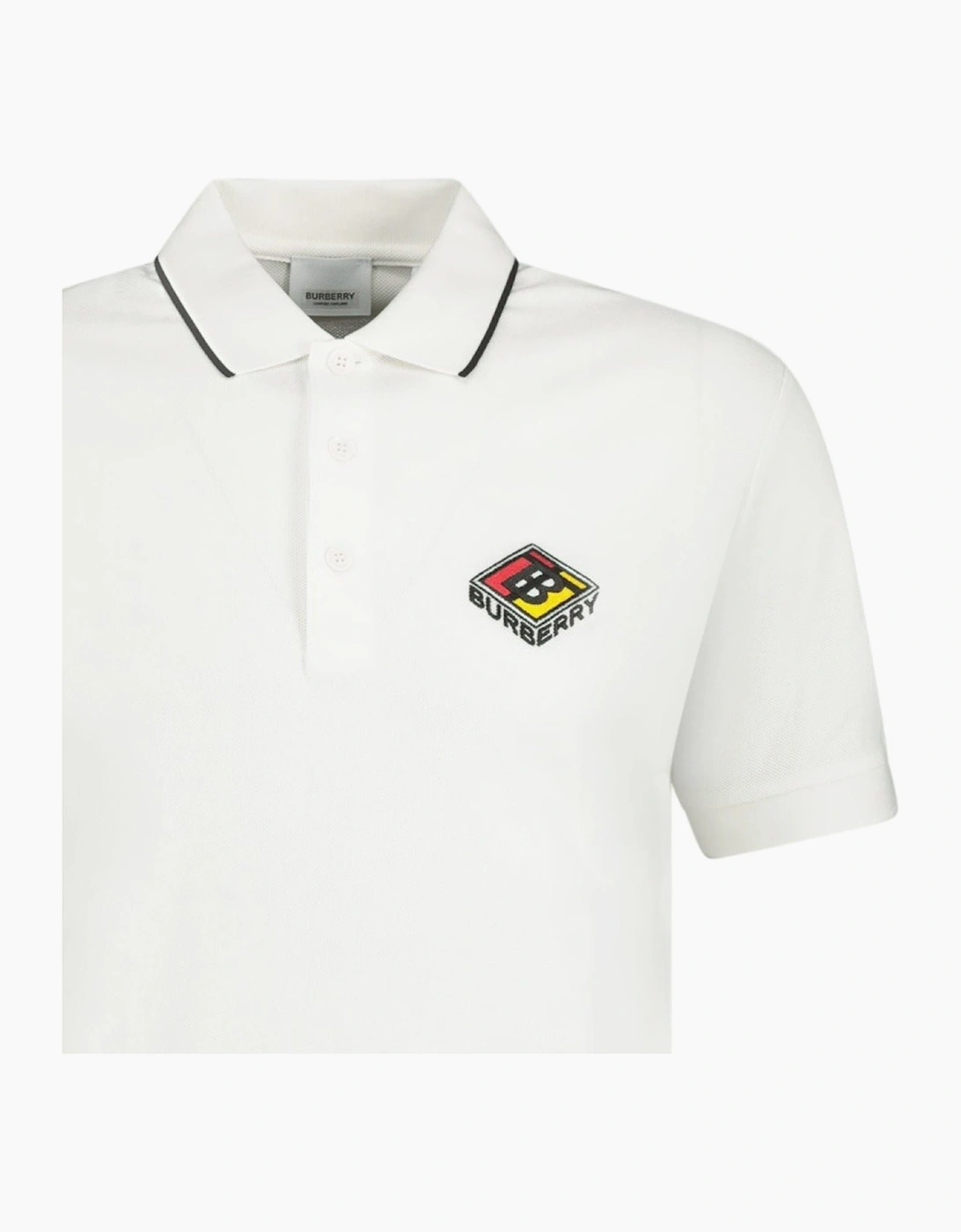 Burberry Graphic Logo Print Polo White