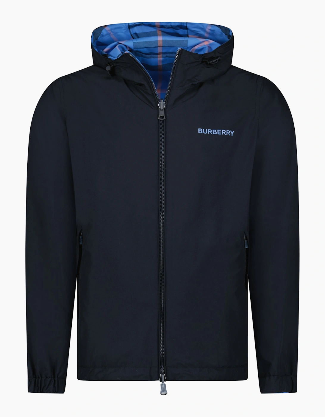 Burberry 'Stanford' Zip-Up Check Reversible Hooded Jacket Black & Check, 6 of 5