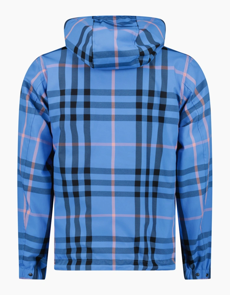 Burberry 'Stanford' Zip-Up Check Reversible Hooded Jacket Black & Check