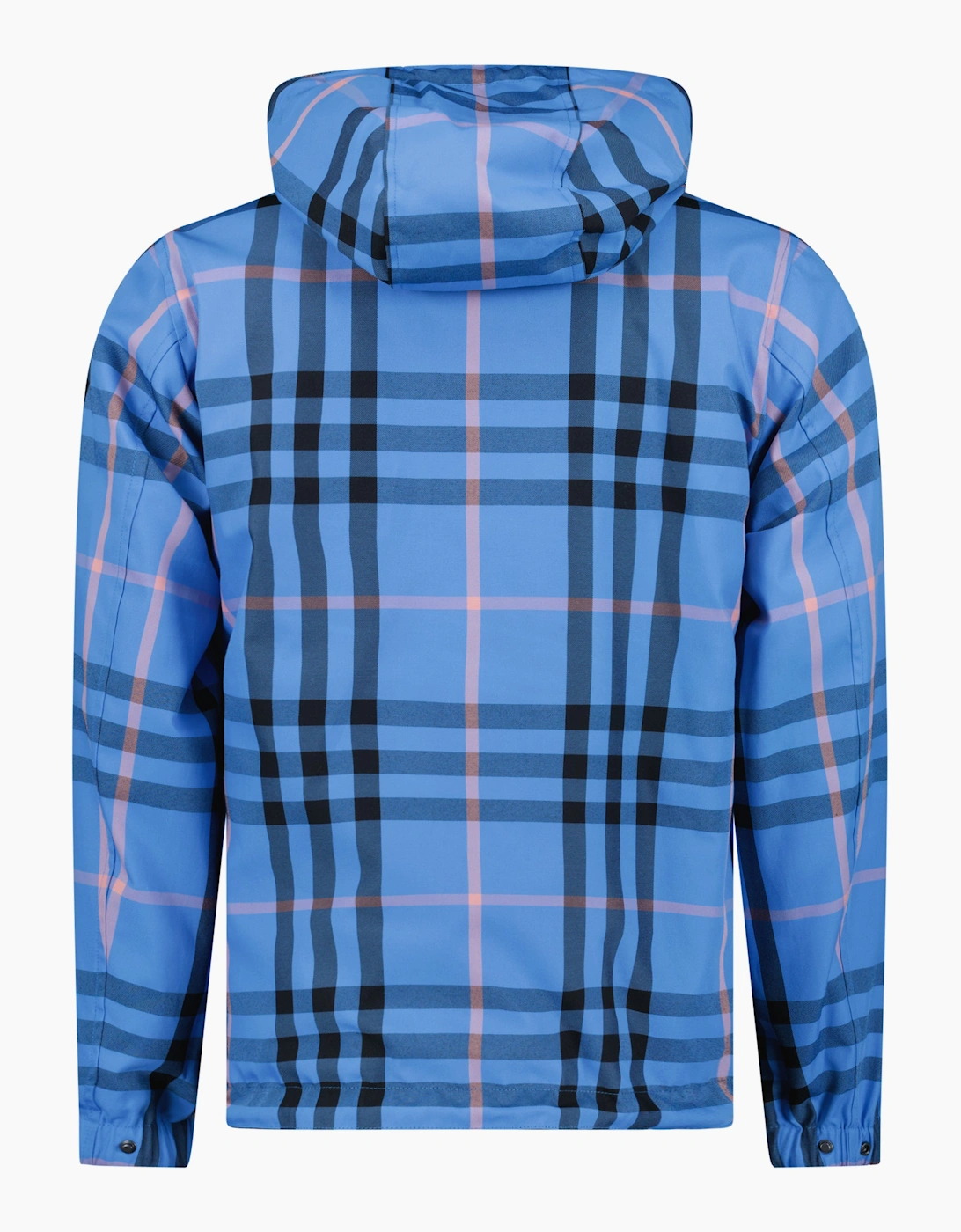 Burberry 'Stanford' Zip-Up Check Reversible Hooded Jacket Black & Check