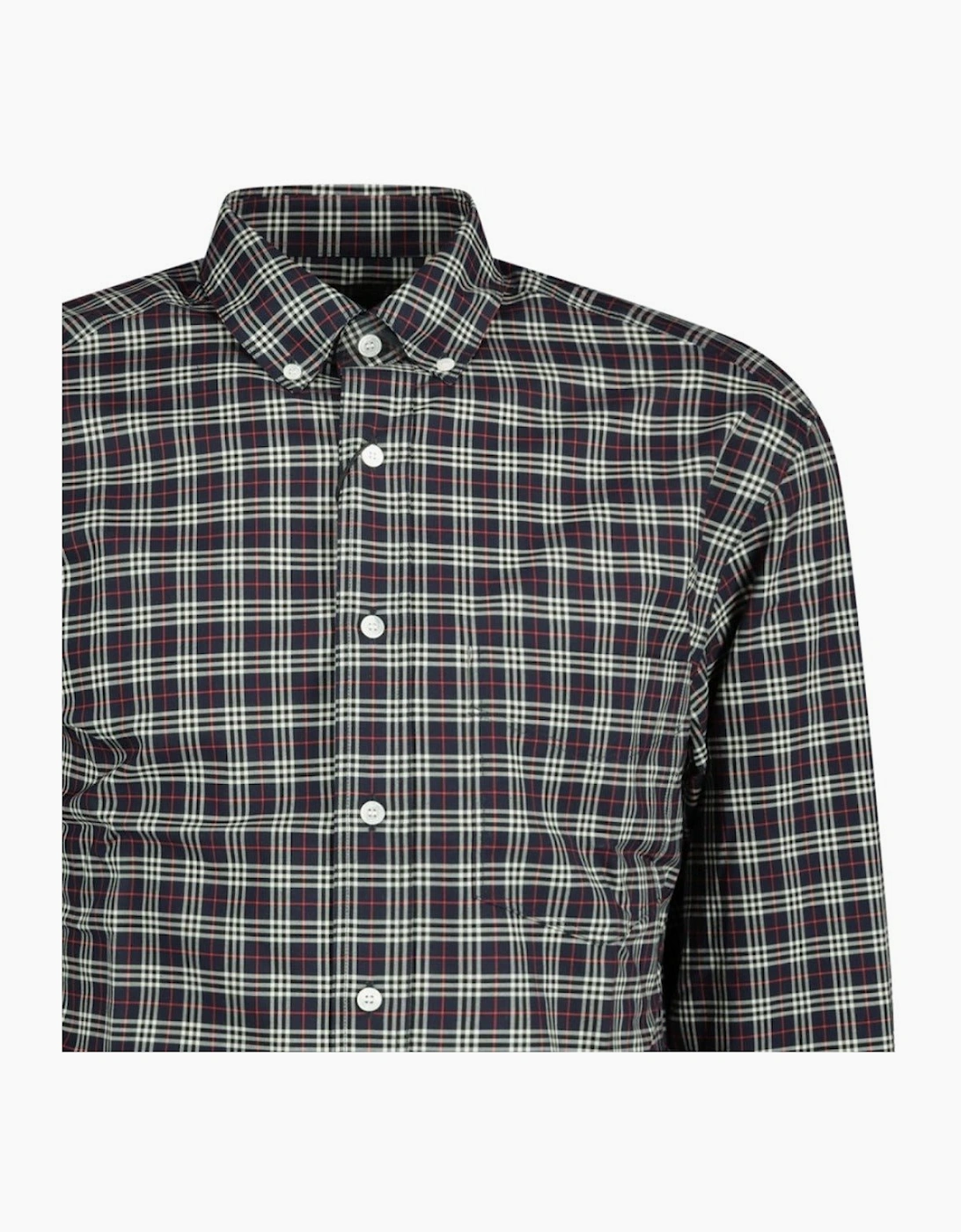 Burberry Check Cotton Shirt Blue