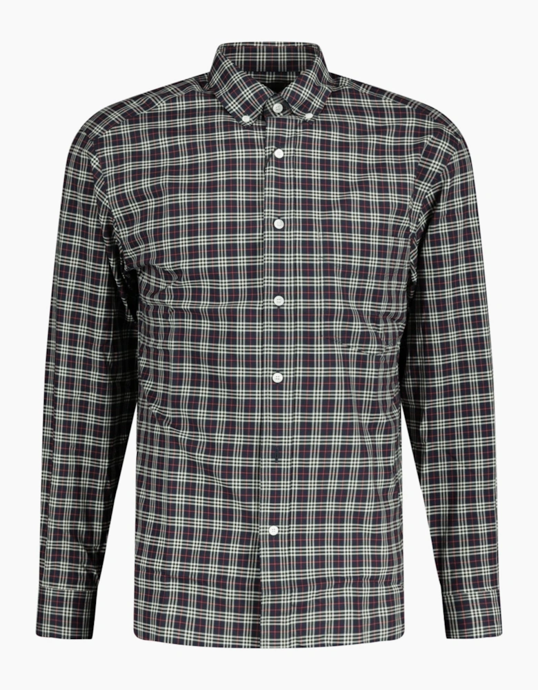 Burberry Check Cotton Shirt Blue