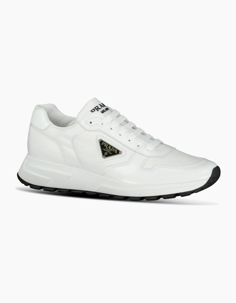 Prada Prax 01 Re-Nylon Leather Sneakers White