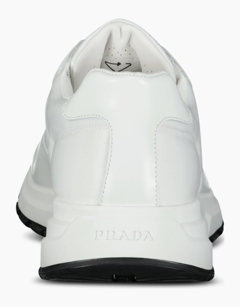Prada Prax 01 Re-Nylon Leather Sneakers White