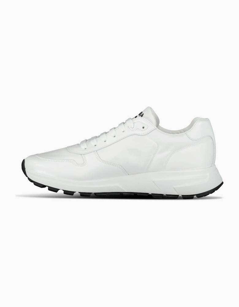 Prada Prax 01 Re-Nylon Leather Sneakers White