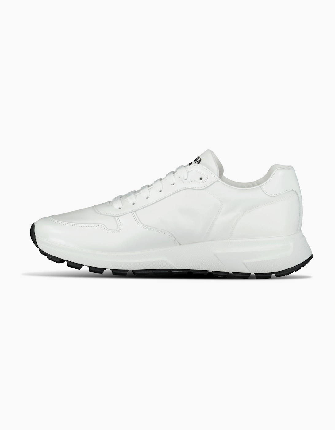 Prada Prax 01 Re-Nylon Leather Sneakers White