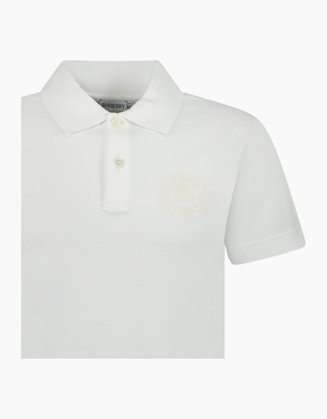 Burberry Embroidery Crest Polo White