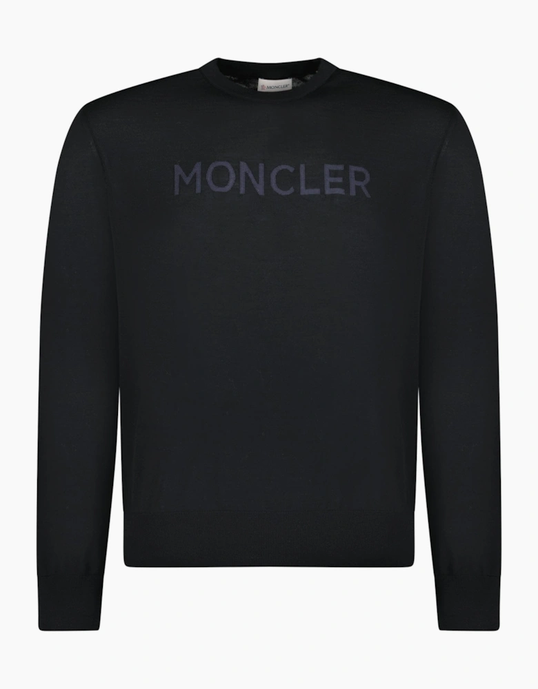 Moncler Logo Wool Jumper Black