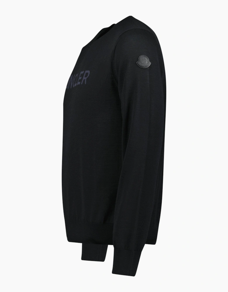 Moncler Logo Wool Jumper Black