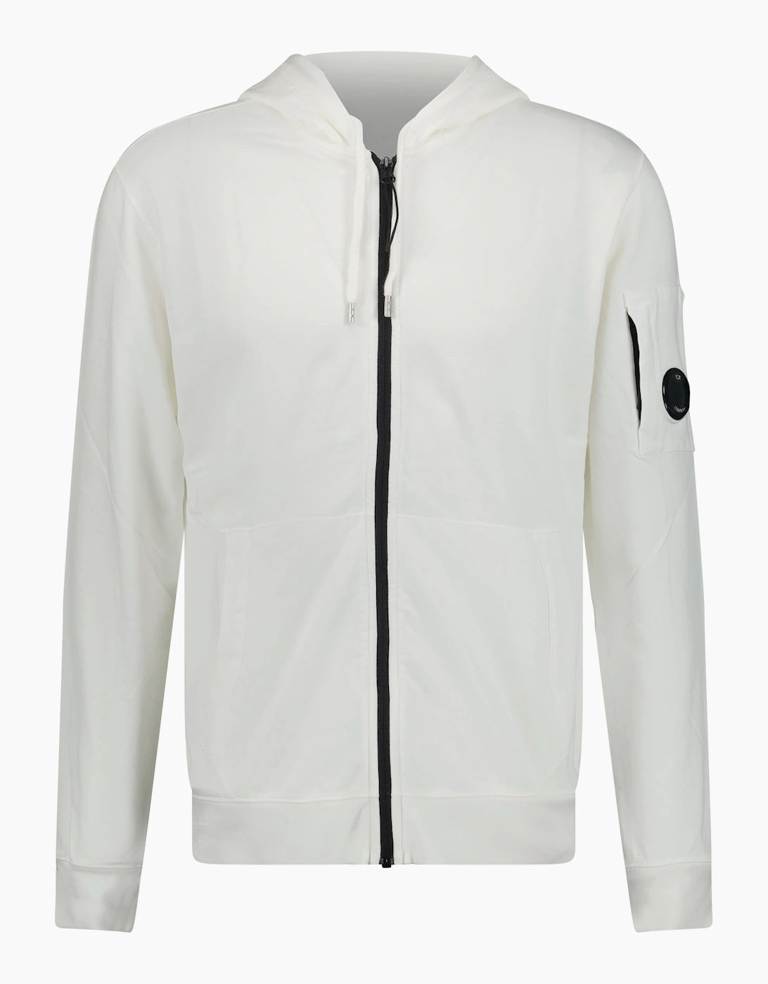 CP Company Light Fleece Lens Zip Hoodie White, 4 of 3