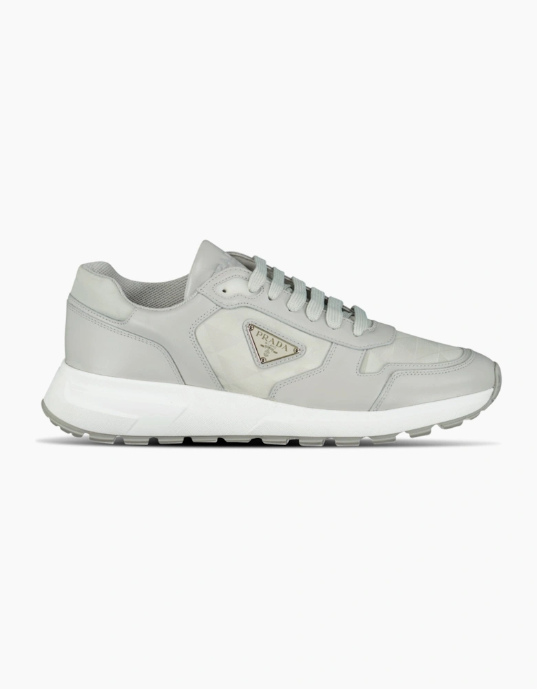 Prada Prax 01 Re-Nylon Leather Sneakers Grey