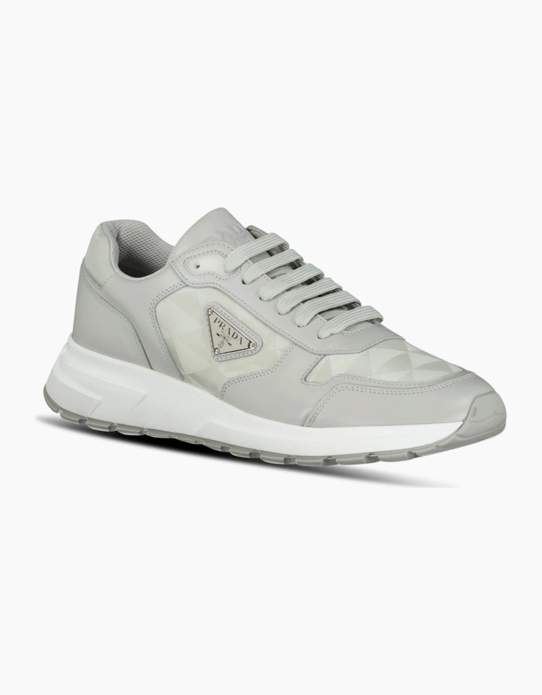 Prada Prax 01 Re-Nylon Leather Sneakers Grey