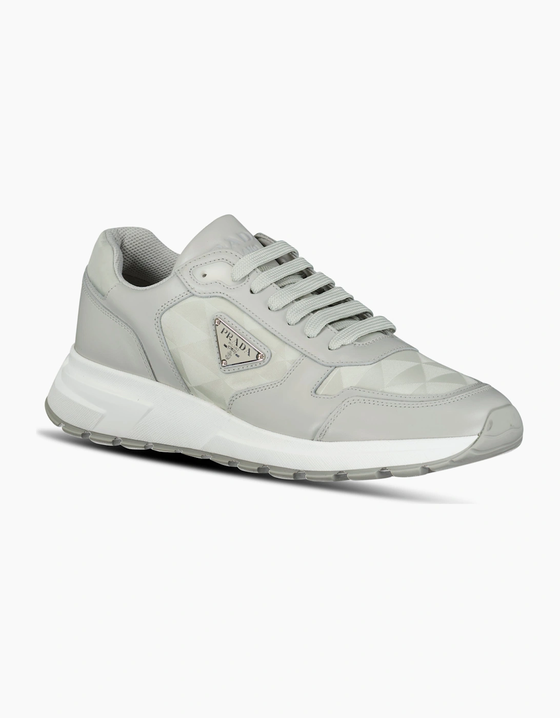 Prada Prax 01 Re-Nylon Leather Sneakers Grey