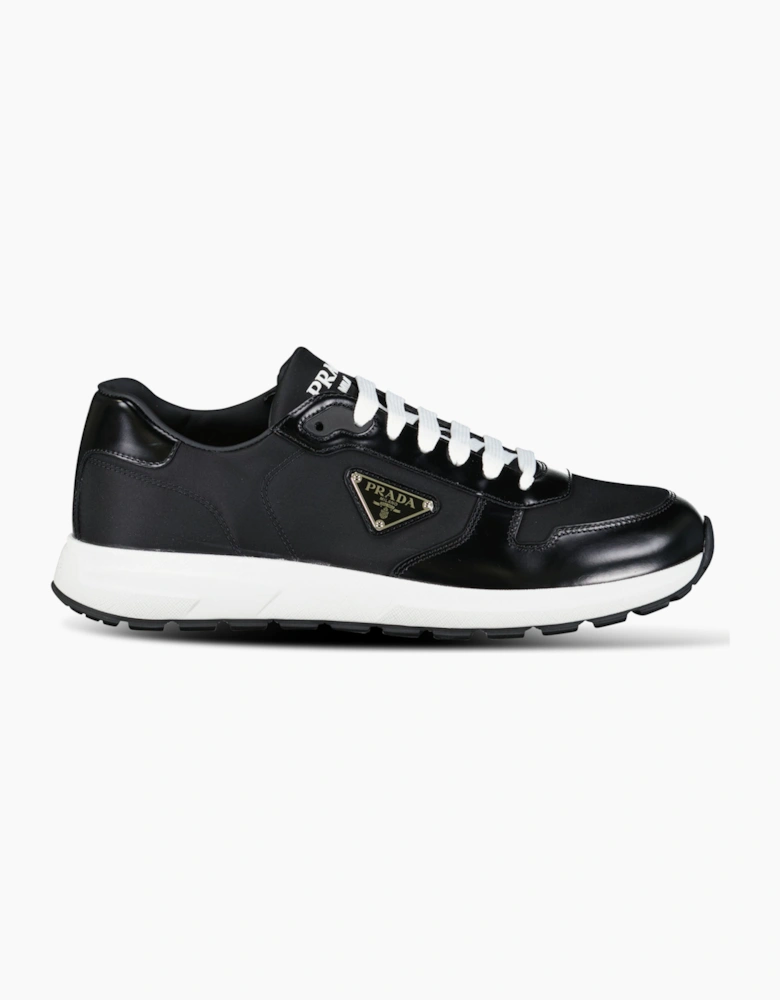 Prada Prax 01 Re-Nylon Leather Sneakers Black