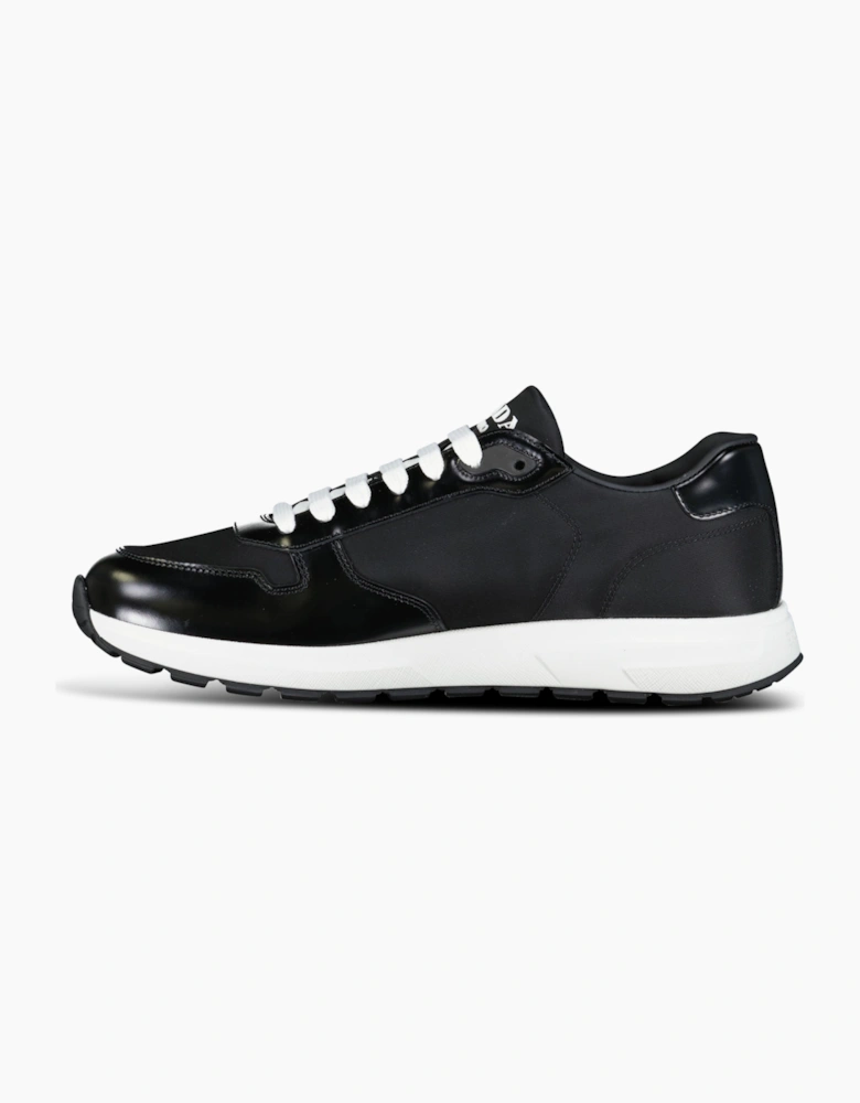 Prada Prax 01 Re-Nylon Leather Sneakers Black