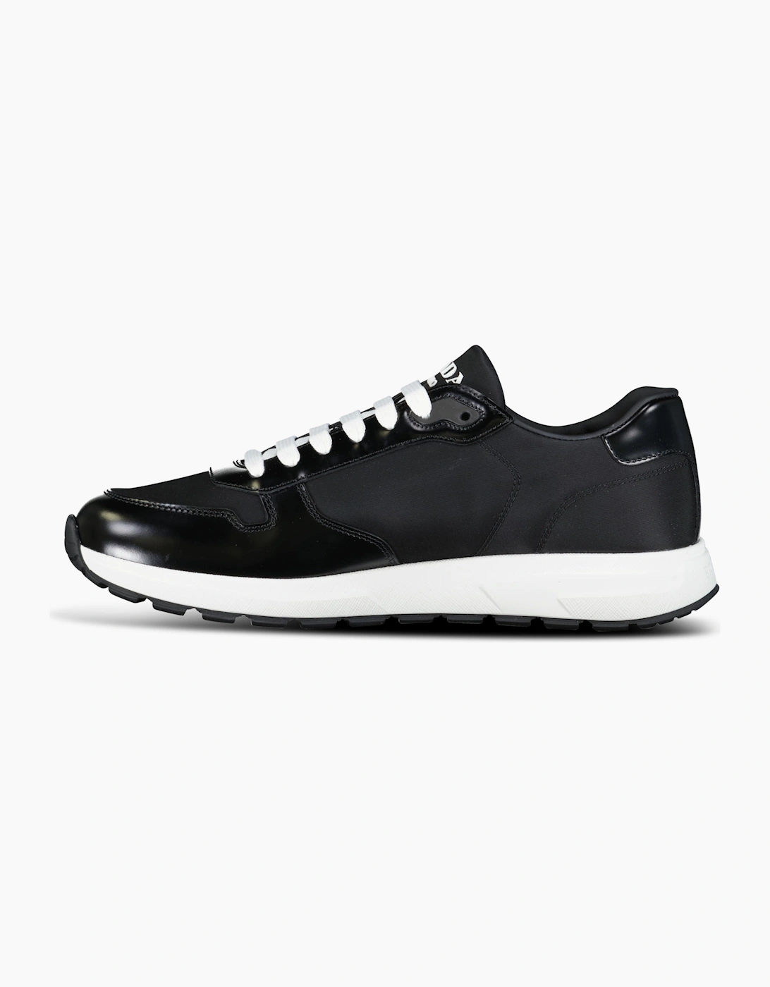Prada Prax 01 Re-Nylon Leather Sneakers Black