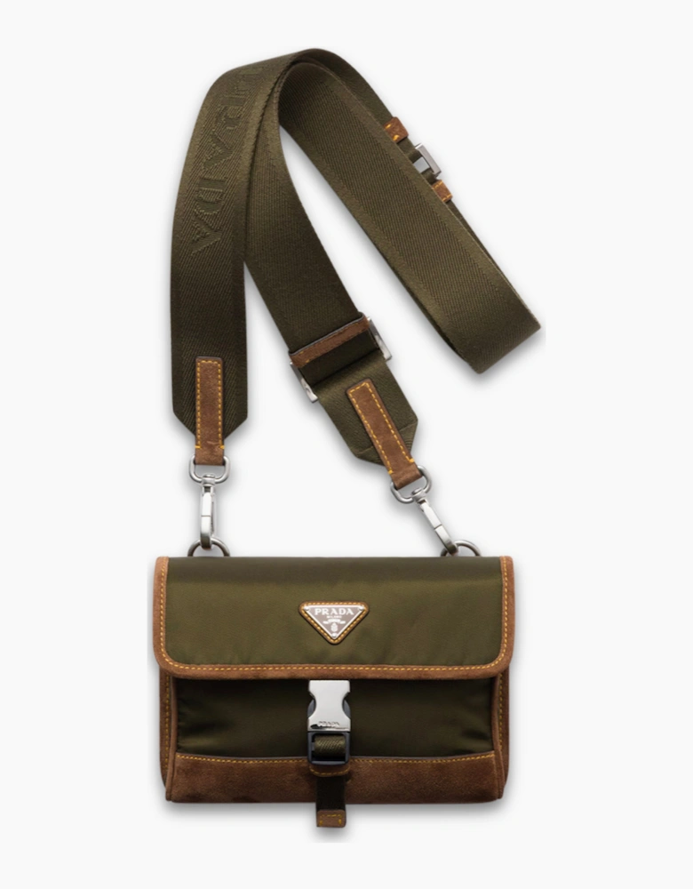 Prada Re-Nylon & Saffiano Leather Bag Musk Green