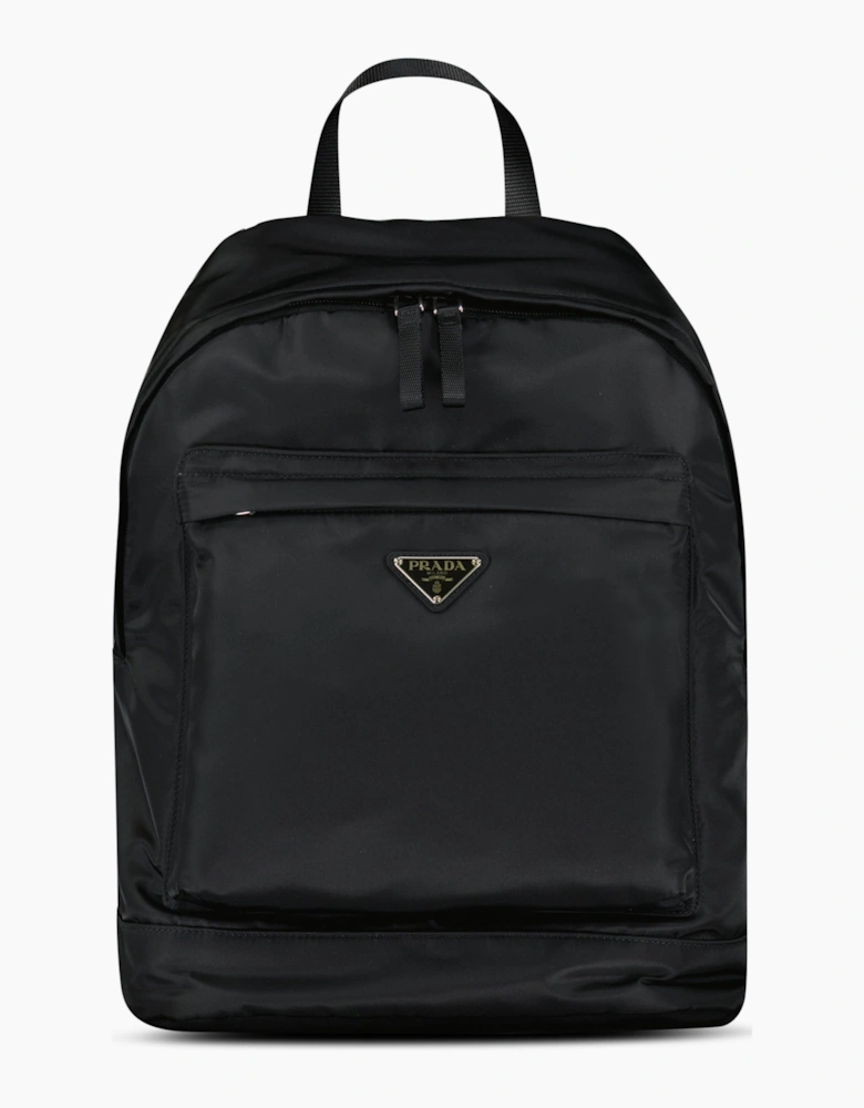 Prada Triangle Logo Re-Nylon Backpack Black