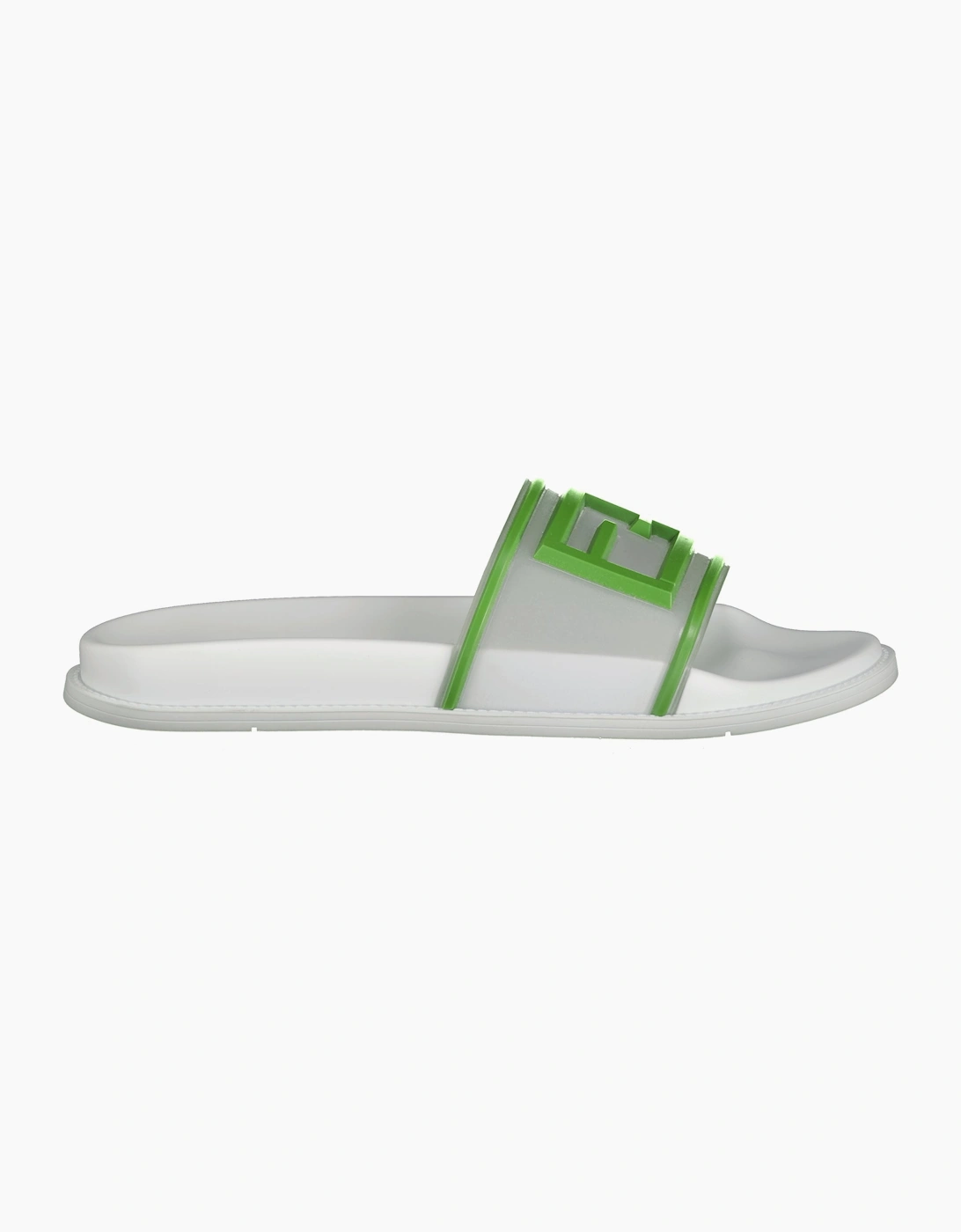 Fendi FF Logo Sliders White