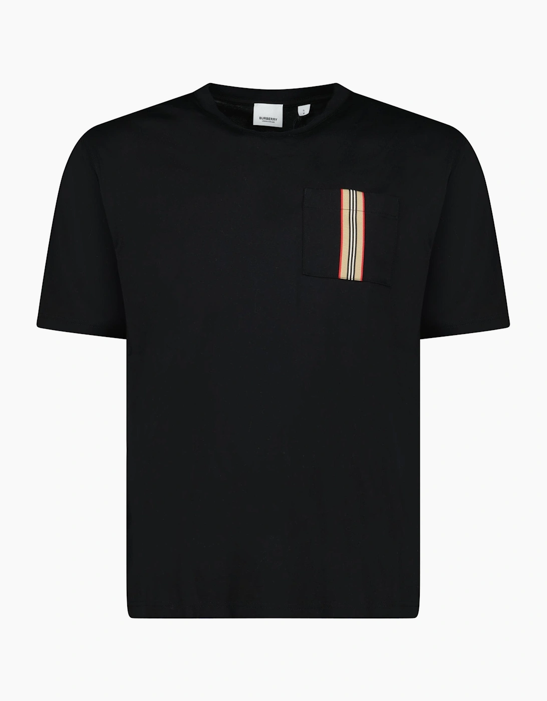 Burberry 'Ellison' Stripe Pocket T-Shirt Black