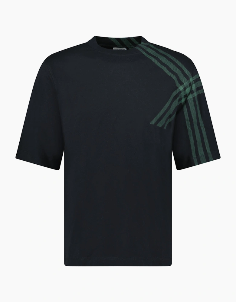 Burberry Check Pattern T-Shirt Black