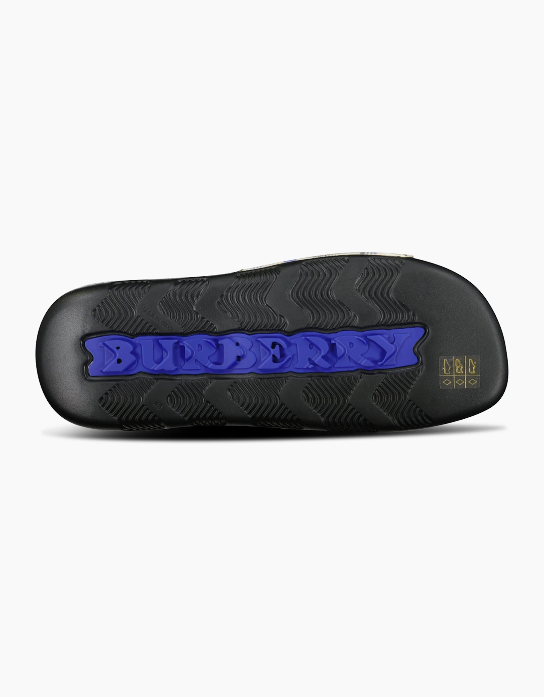 Burberry Dive Checked Sliders Lichen