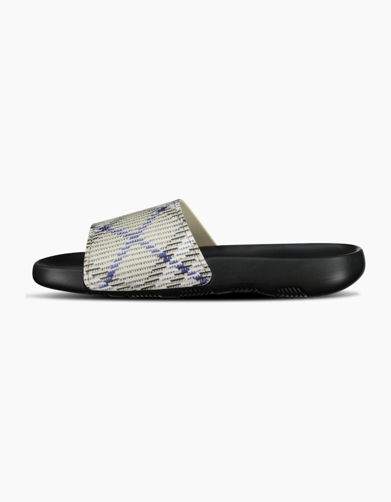 Burberry Dive Checked Sliders Lichen