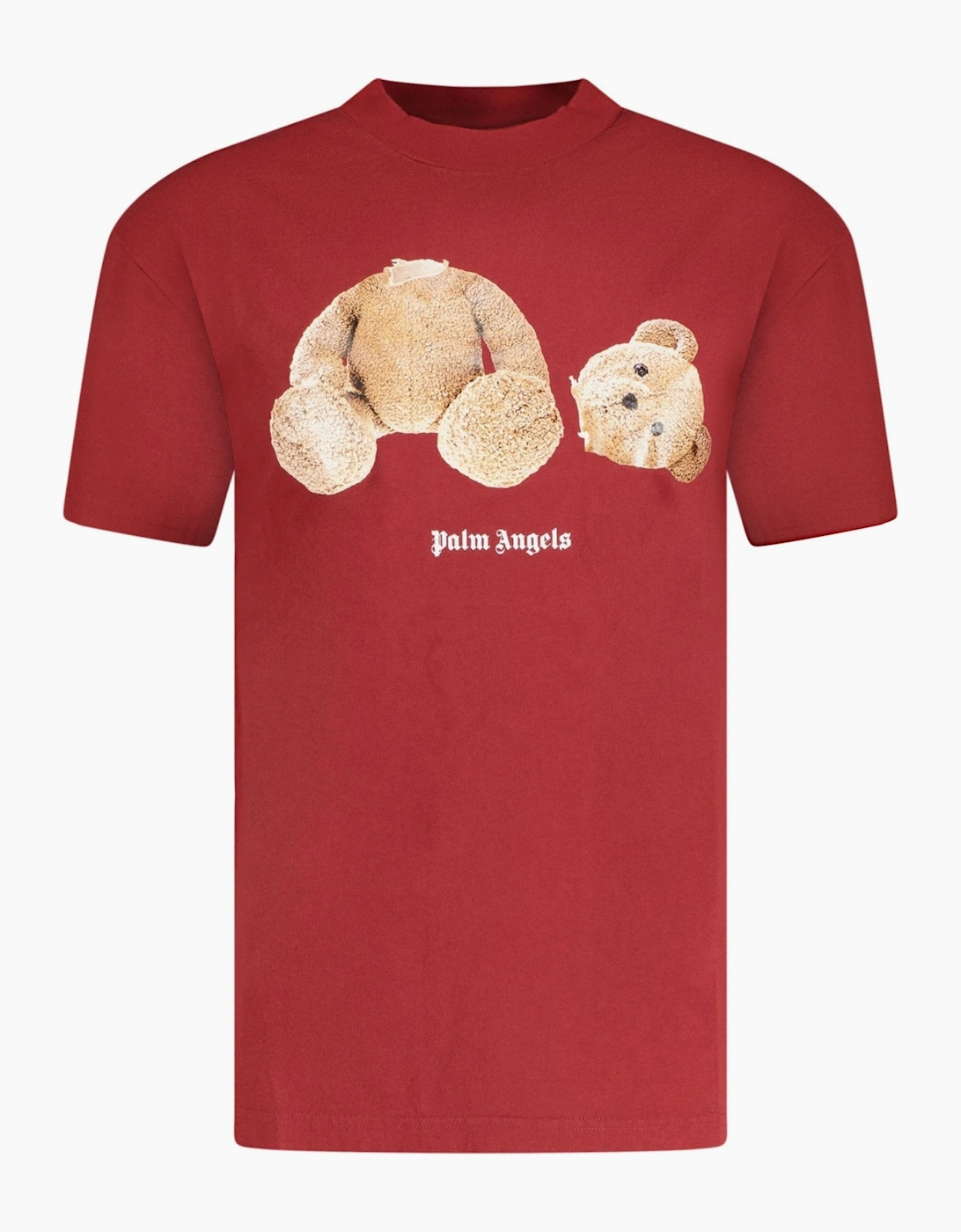 Palm Angels Bear Print T-Shirt Red