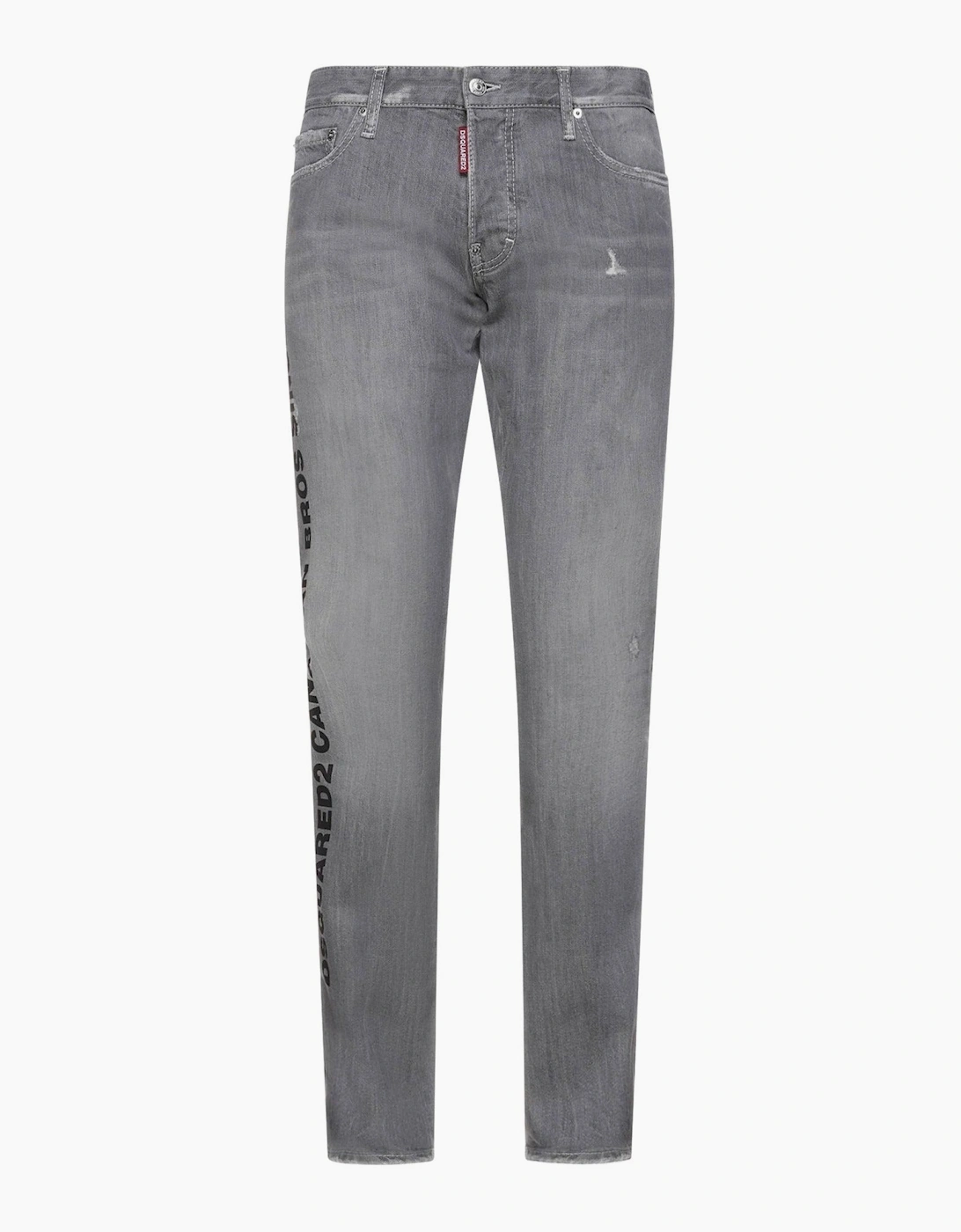 DSquared2 'Slim' Typo Distressed Stitch Grey Jeans, 2 of 1
