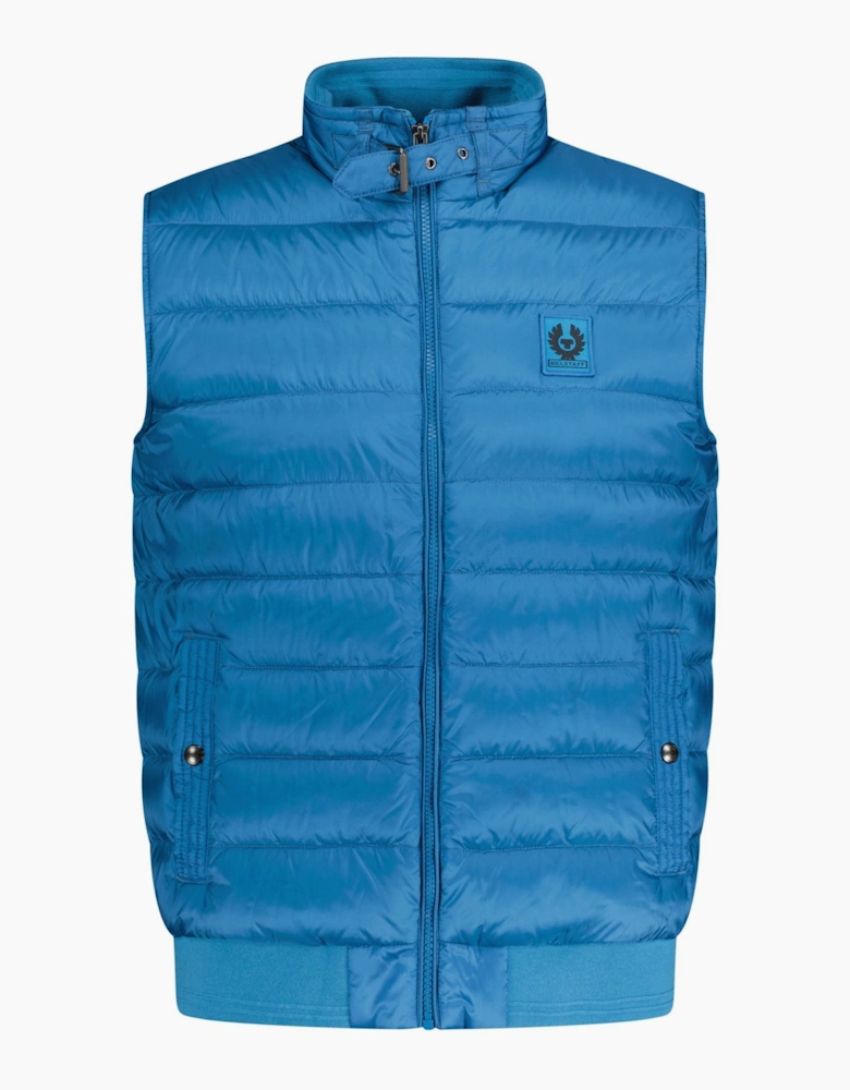 Belstaff Padded Logo Patch Gilet Blue