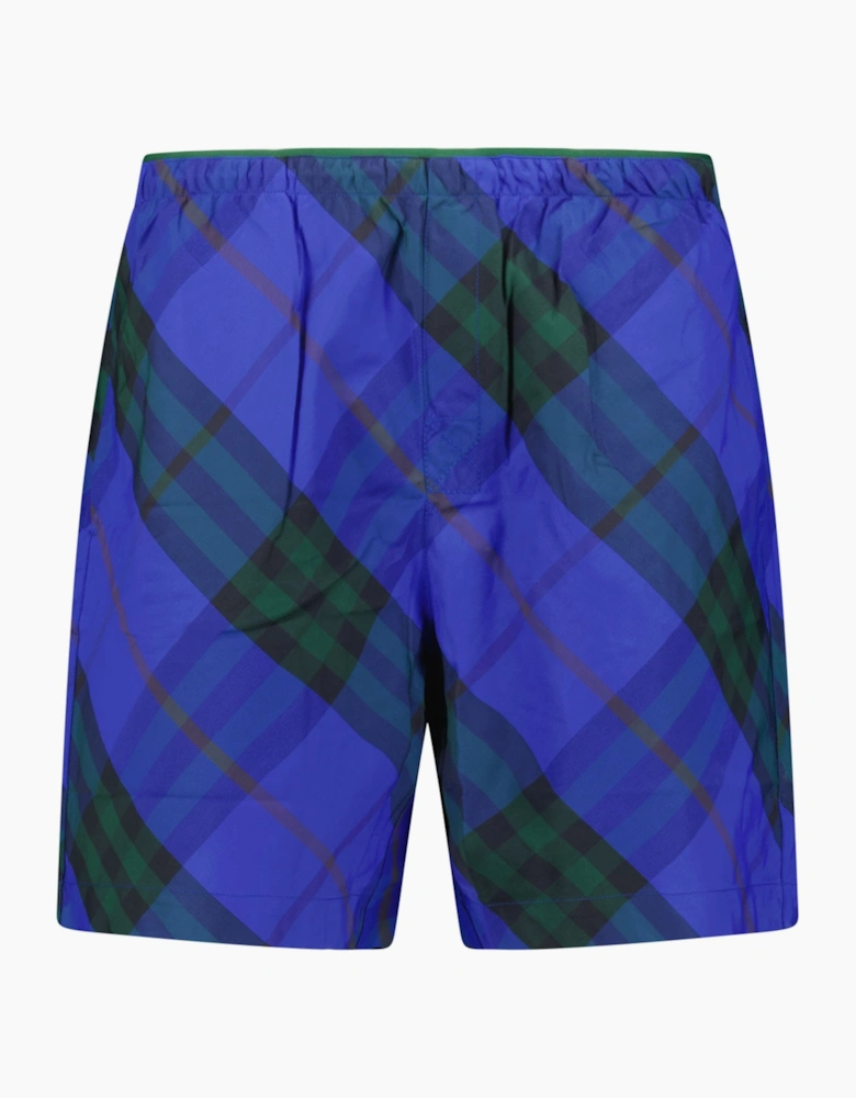 Burberry Check Swim Shorts Blue