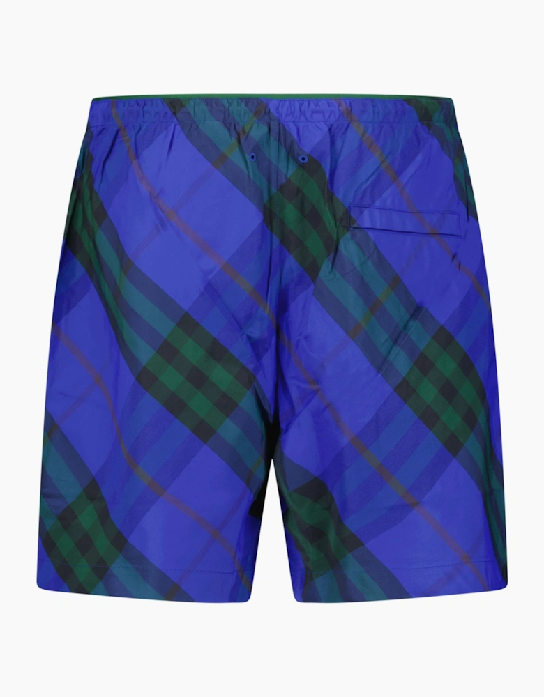 Burberry Check Swim Shorts Blue