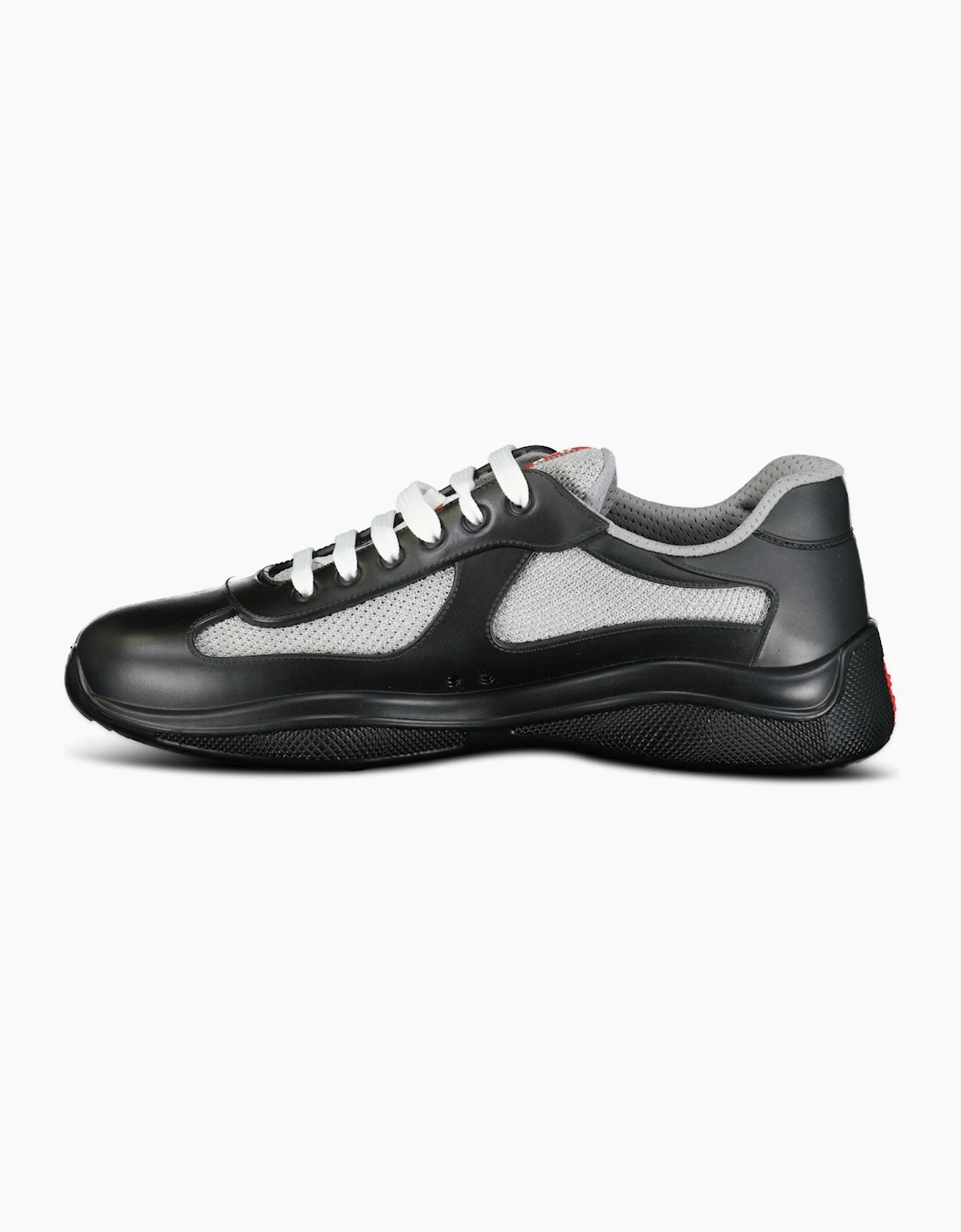 Prada Americas Cup Sneakers Soft Rubber Black & Grey Mesh