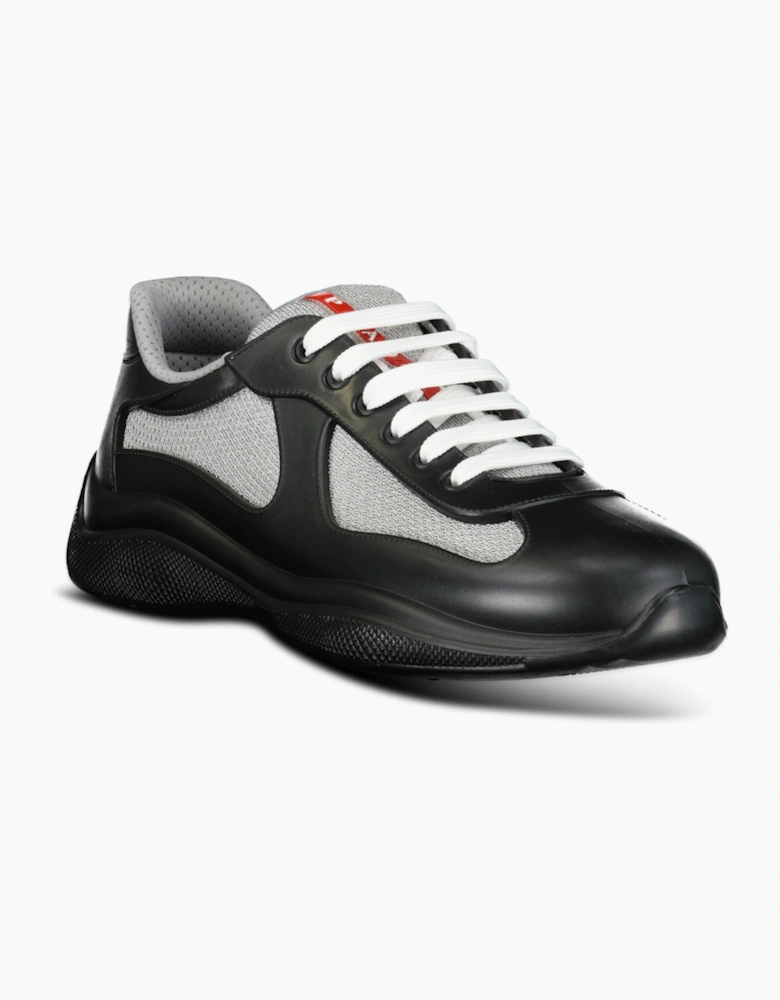 Prada Americas Cup Sneakers Soft Rubber Black & Grey Mesh