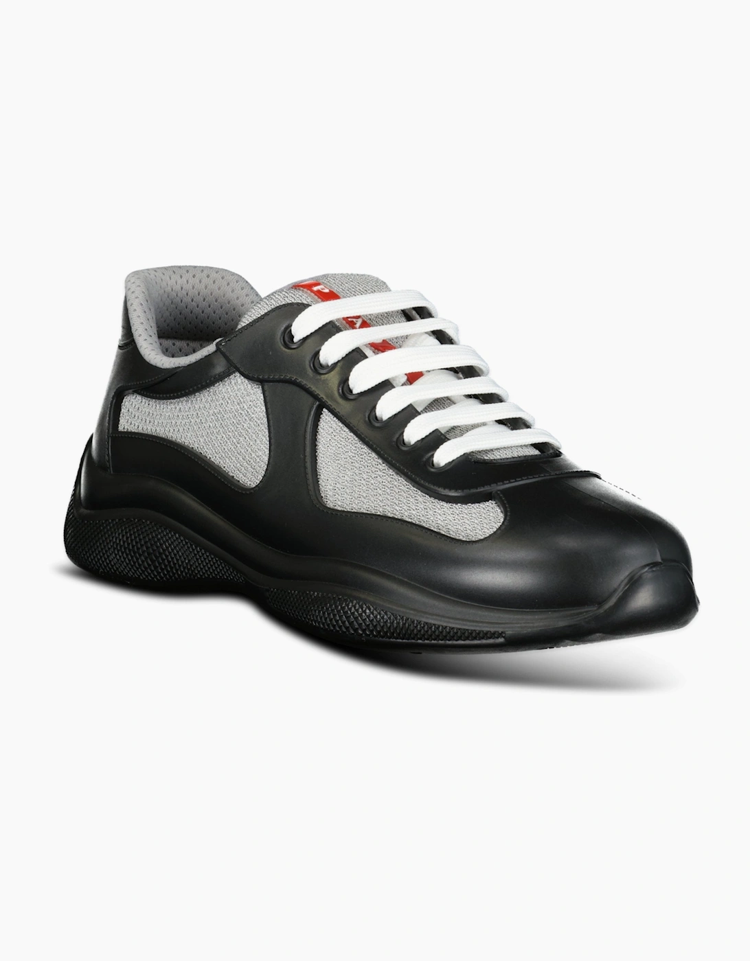 Prada Americas Cup Sneakers Soft Rubber Black & Grey Mesh