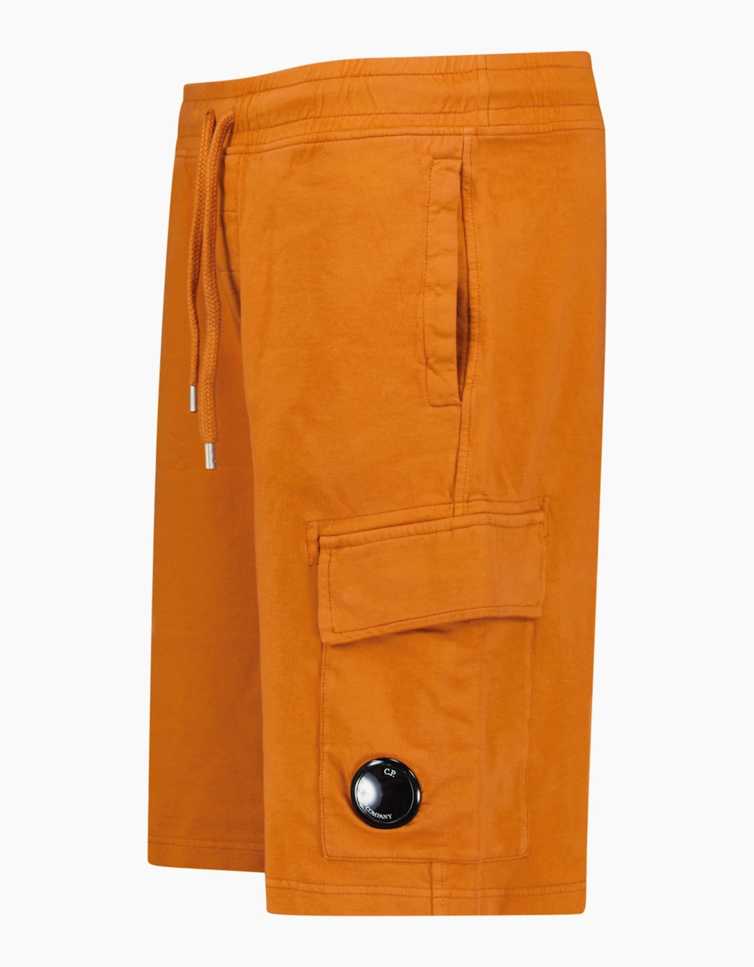 CP Company Light Fleece Lens Shorts Burnt Orange